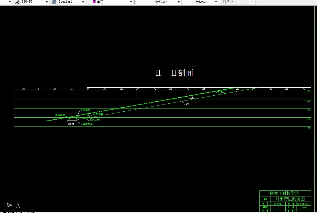 巷道布置剖面图
