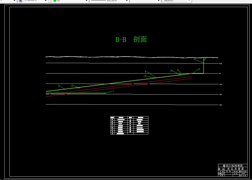 巷道布置剖面图
