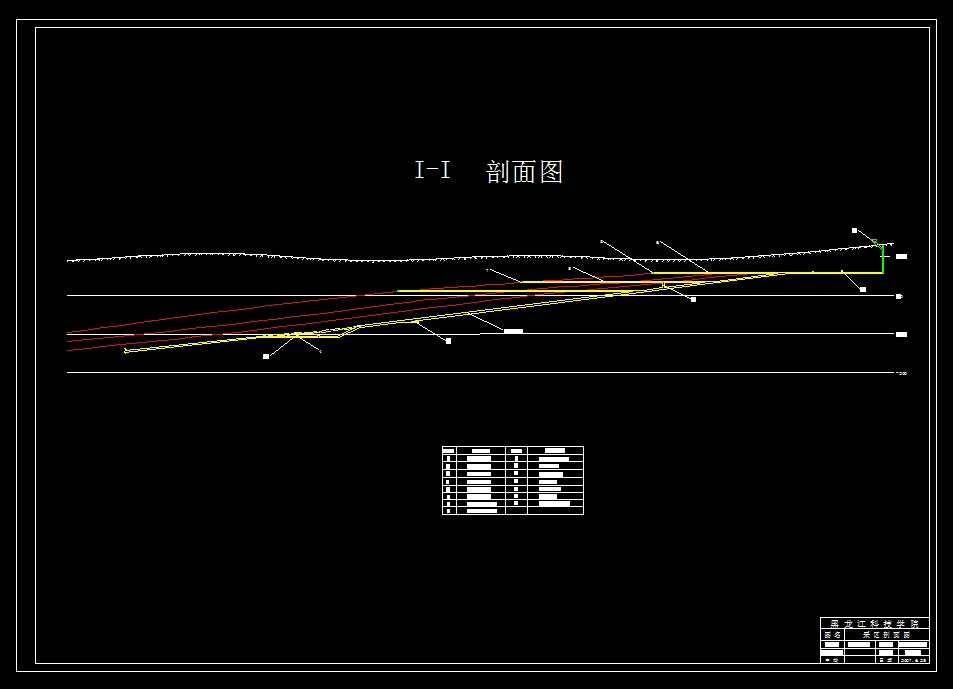 巷道布置剖面图