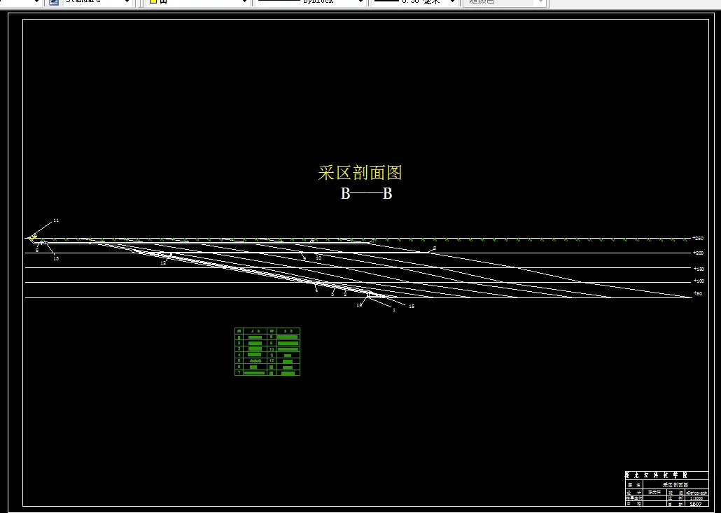 巷道布置剖面图