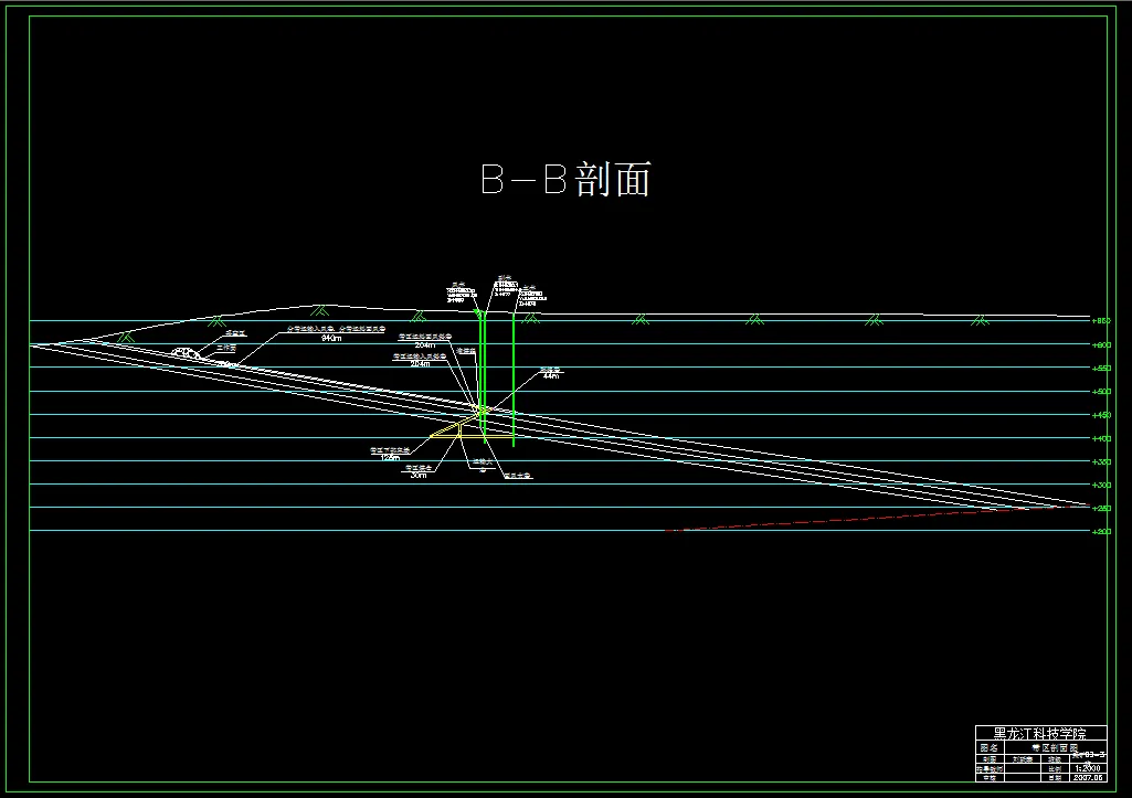 巷道布置剖面图