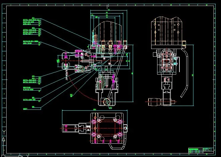 轴类抓手装配图