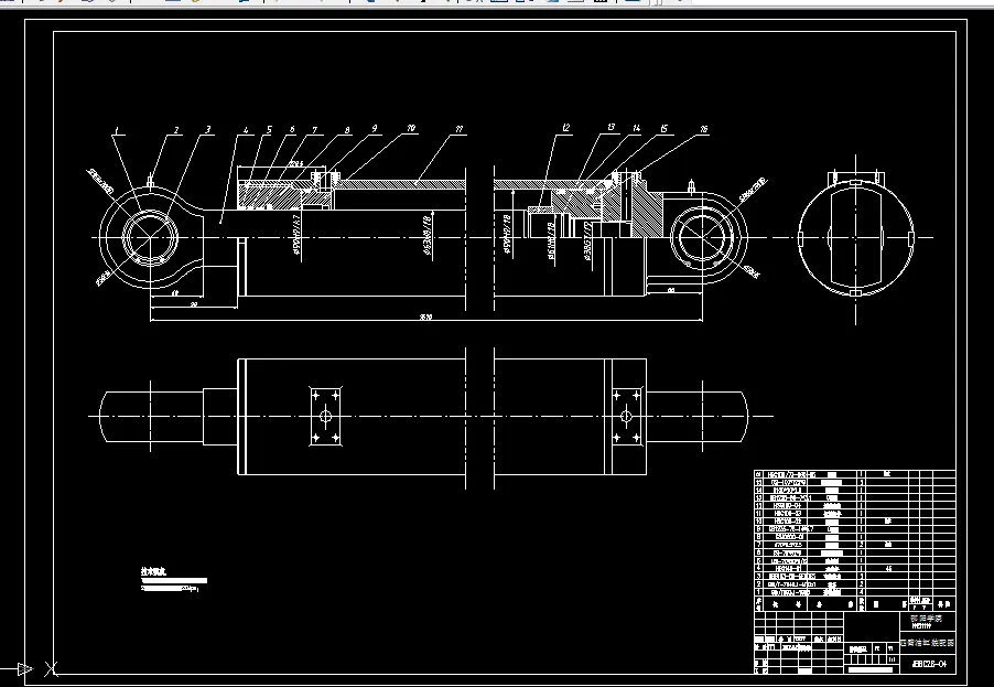 A1-四臂油缸装配图