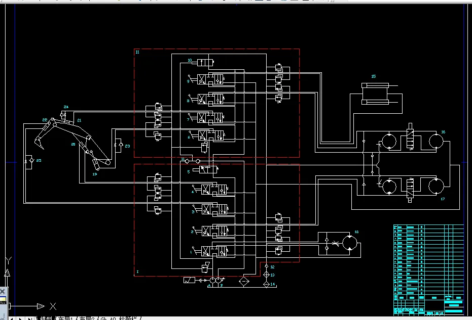 W967-挖掘机液压系统设计