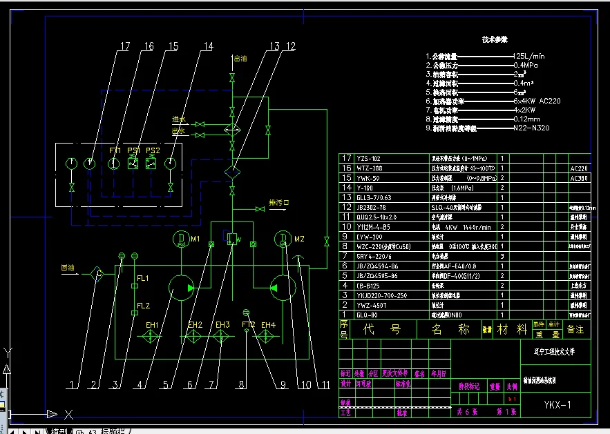 稀油润滑站系统图