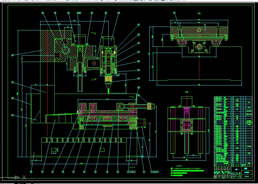 Z227-定梁式数控雕刻机机械结构设计