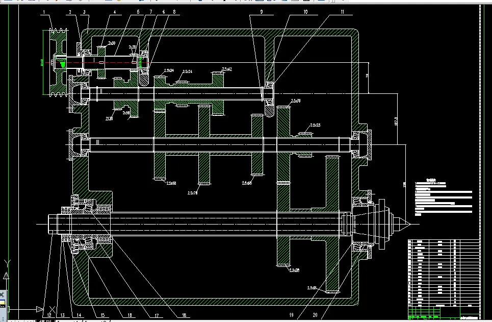 B859-加工最大直径为400mm普通车床主轴箱课程设计[4.5kw 12级 最低转速28转 1.41]