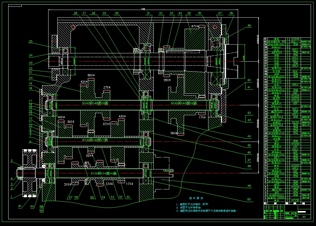 E399-卧式升降台铣床主传动系统设计（30-1400，18级，1.26,7.5kw)