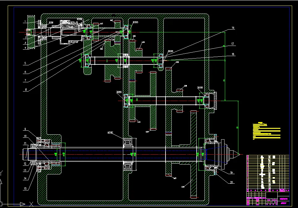 E402-卧式车床主轴箱设计[8级，公比1.58，转速31.5-800，7.5kw]