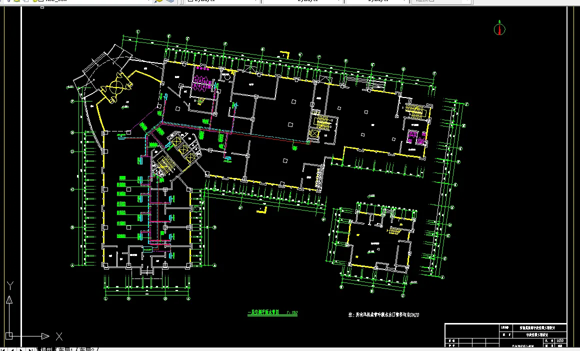 一层空调水管图