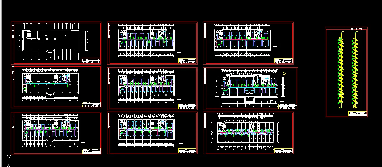 大厦水系统平面图【10张】