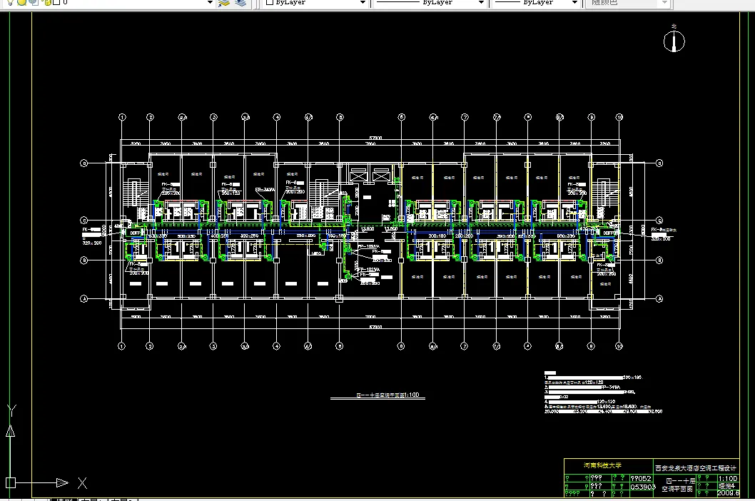 四--十层空调平面图