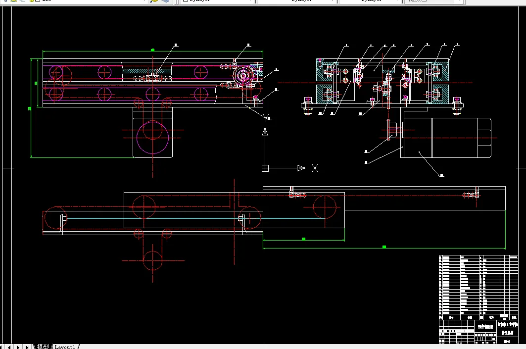 S206-链传动双向伸出货叉的结构设计