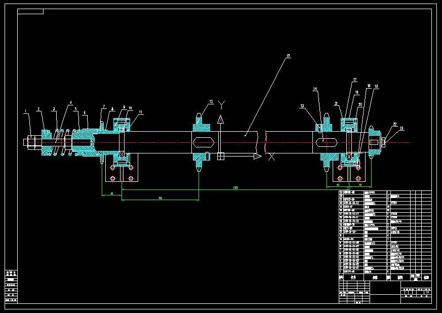 中间分配轴装配图A1