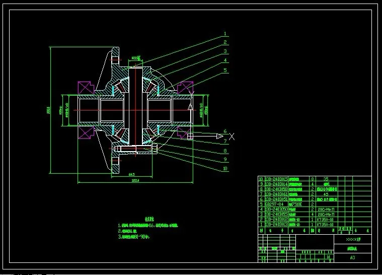 S399-汽车差速器设计与分析