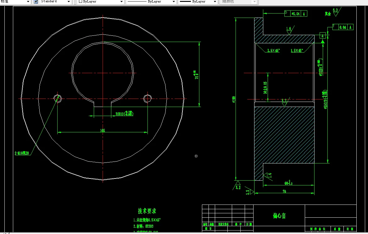 S583-偏心套的工艺规程及钻2-M10螺纹孔夹具设计