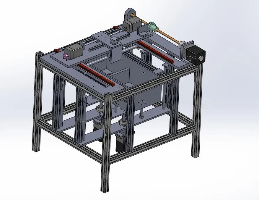 R515-3D打印机设计-SW三维图[含PLC控制]