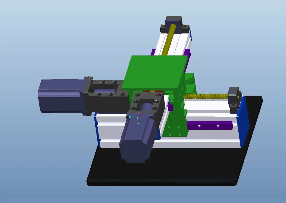 S858-二维运动平台的结构设计[含Proe三维图]