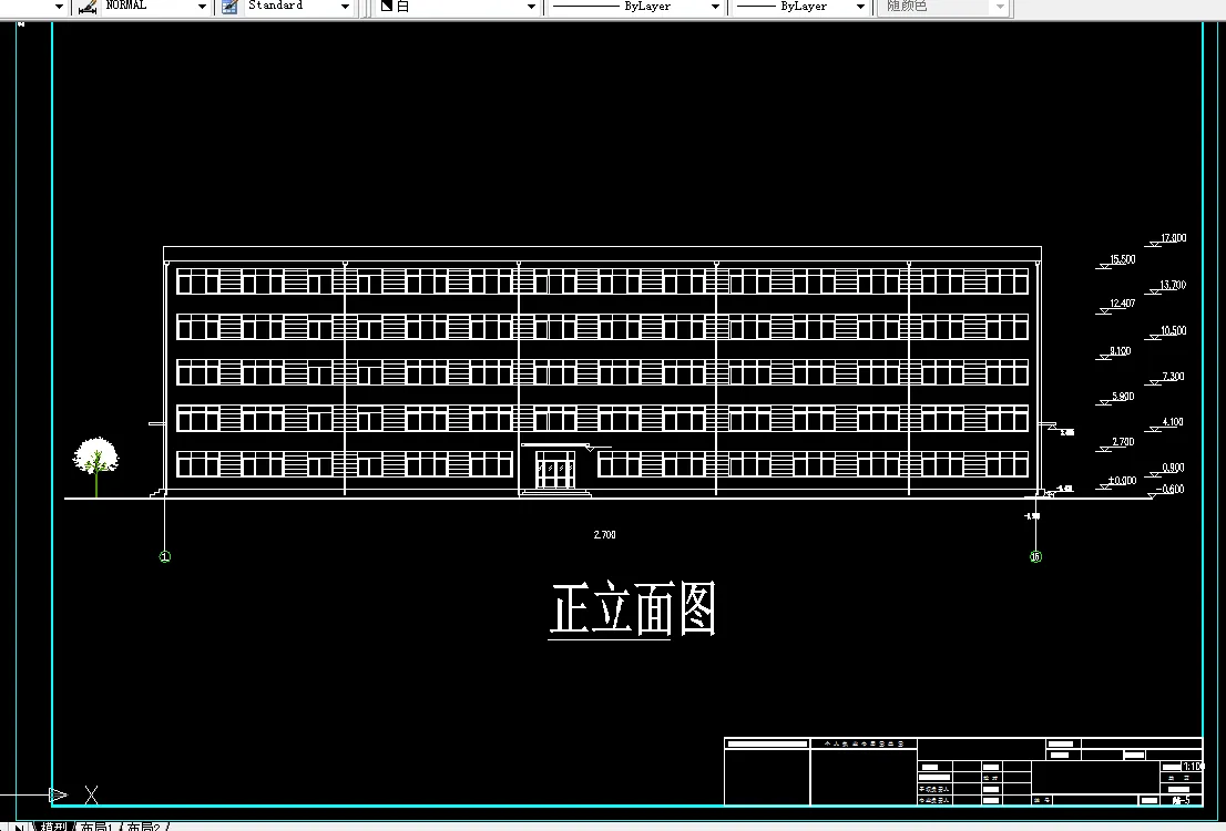 T002-某五层中学综合实验楼设计5300平米