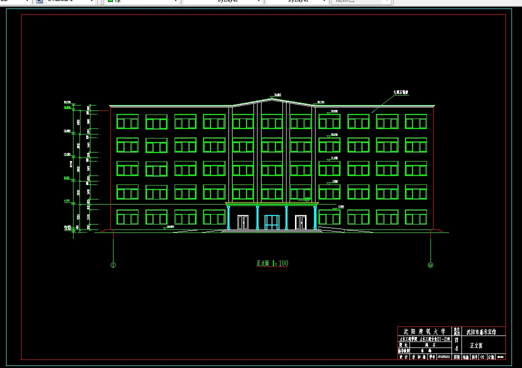 T068-沈阳市某钢框架五层宾馆设计6800平米