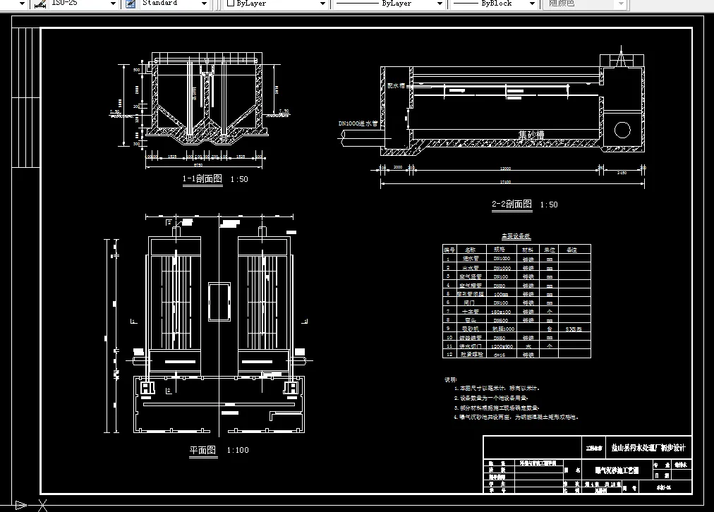 曝气沉砂池工艺图