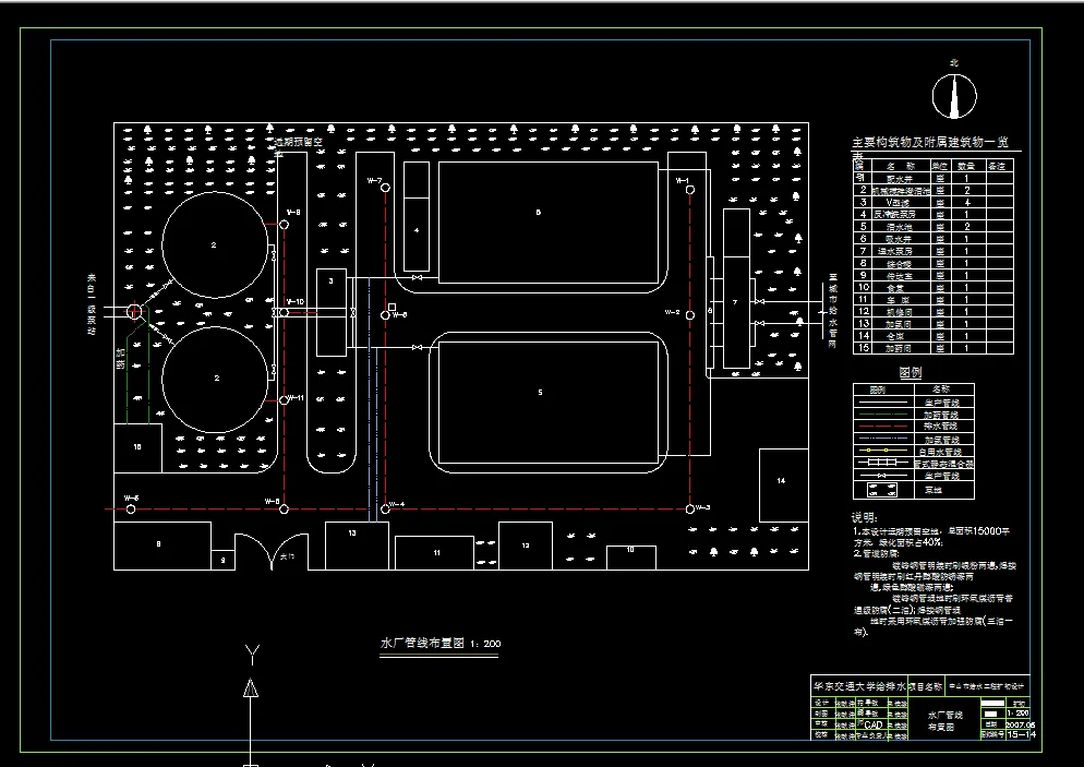 水厂管线布置图