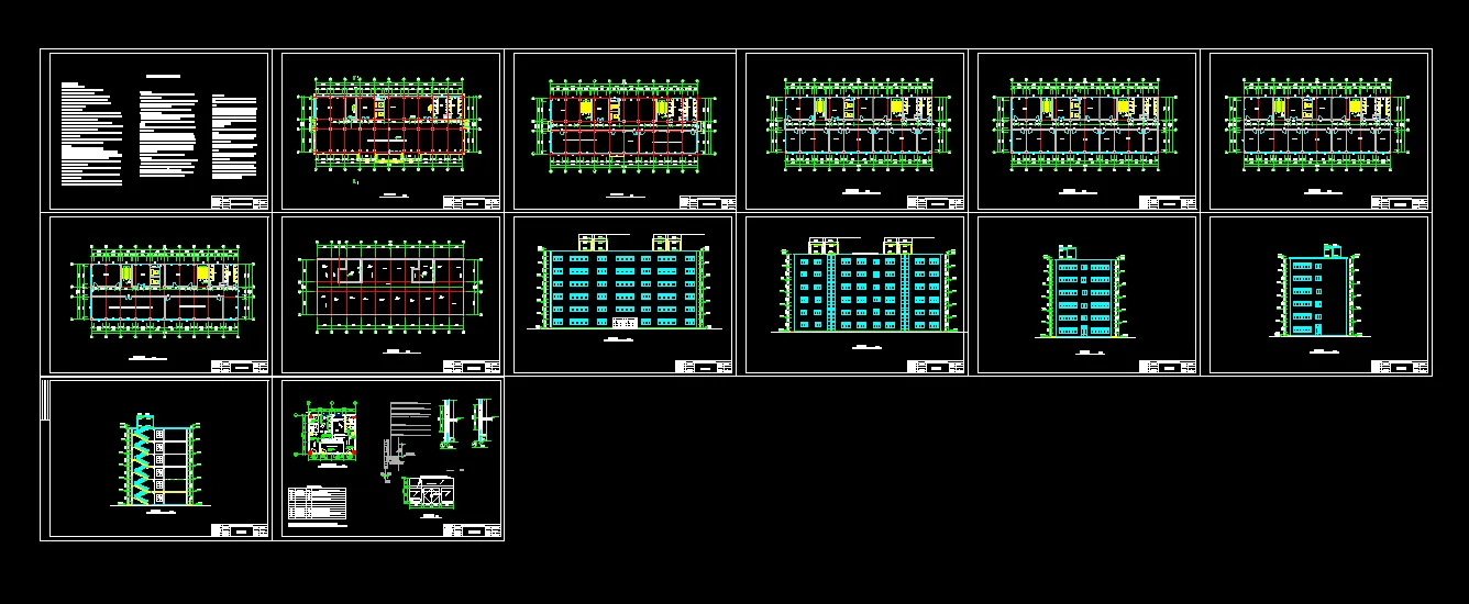 T170-郑州某企业六层办公楼框架结构设计4500平米