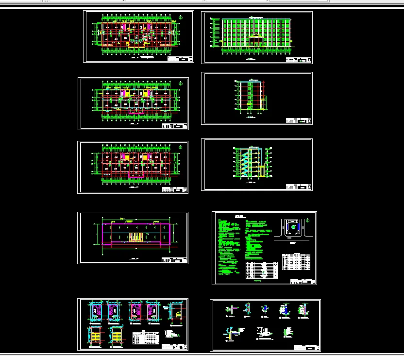 T182-宝鸡市某六层框架综合办公楼设计5000平米