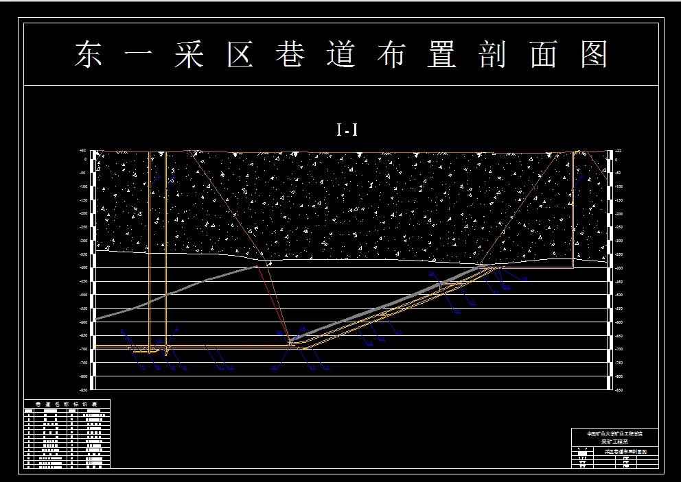 巷道布置剖面图