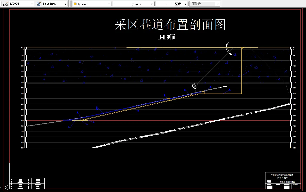 巷道布置剖面图