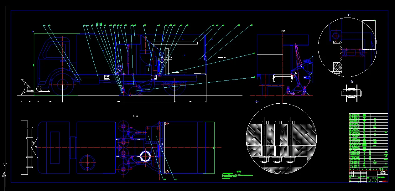 T656-SLCX小型多功能养护车设计