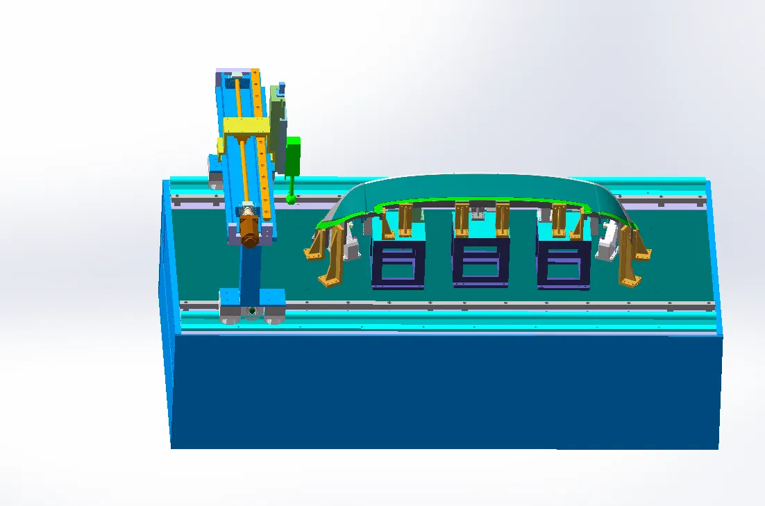 N239-汽车扰流板表面打磨机结构设计[含SW三维图]