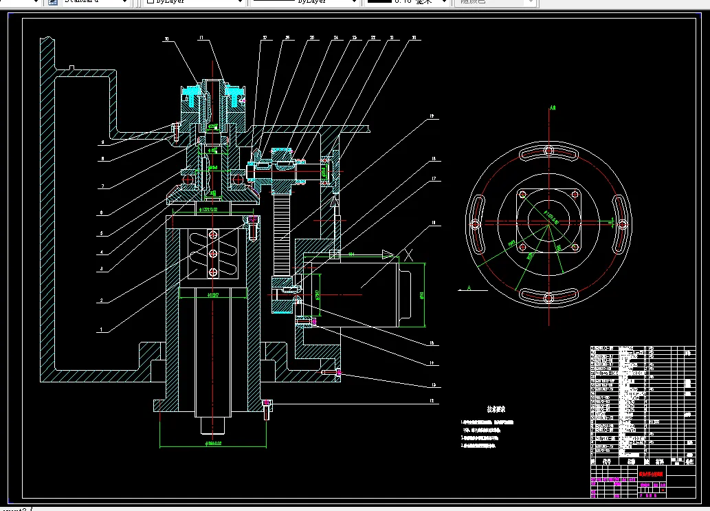 垂直升降台装配图