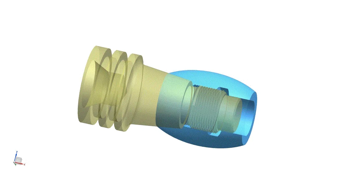 SC405-数控车配合件加工工艺及编程UG三维[两件套][椭圆]-长102.49