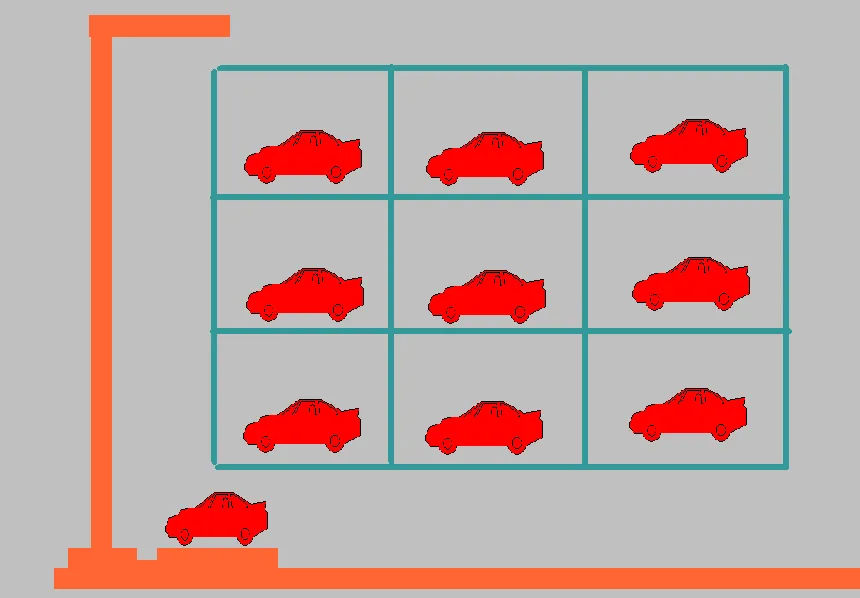 DY1111-基于S7-200 PLC的立式停车库系统设计3x3书架式堆垛式立体库