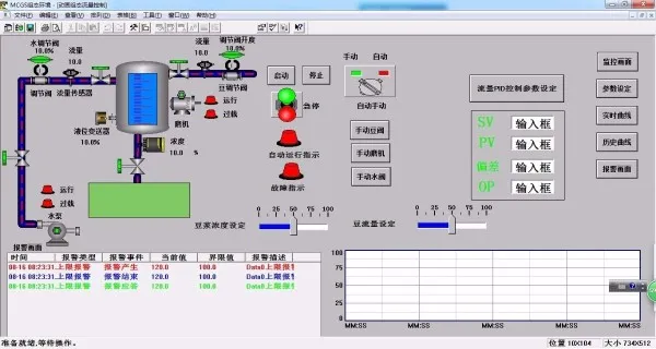 DY172-基于PLC及MCGS组态的豆浆机流量控制系统设计