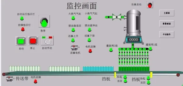 DY526-基于S7-300 PLC的润滑油灌装线自动化改造设计组态王组态设计