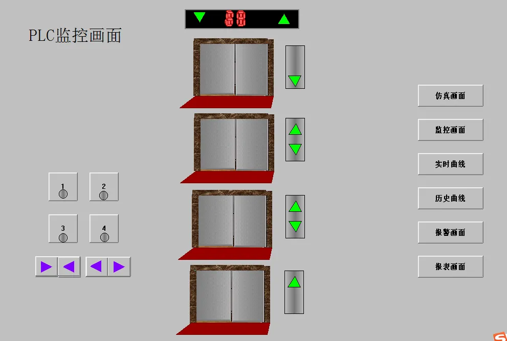 DY508-基于PLC及组态王的四层电梯控制系统设计