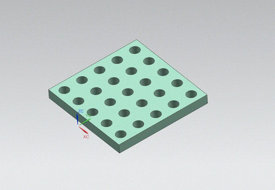 SC544-基于宏程序矩阵型孔系零件的加工工艺及编程UG三维