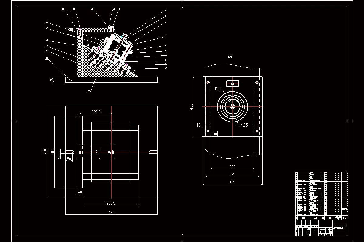 钻9孔夹具装配图