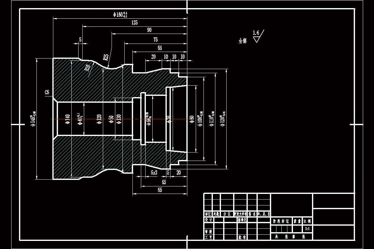SC625-阶梯套零件的数控车削加工工艺及编程