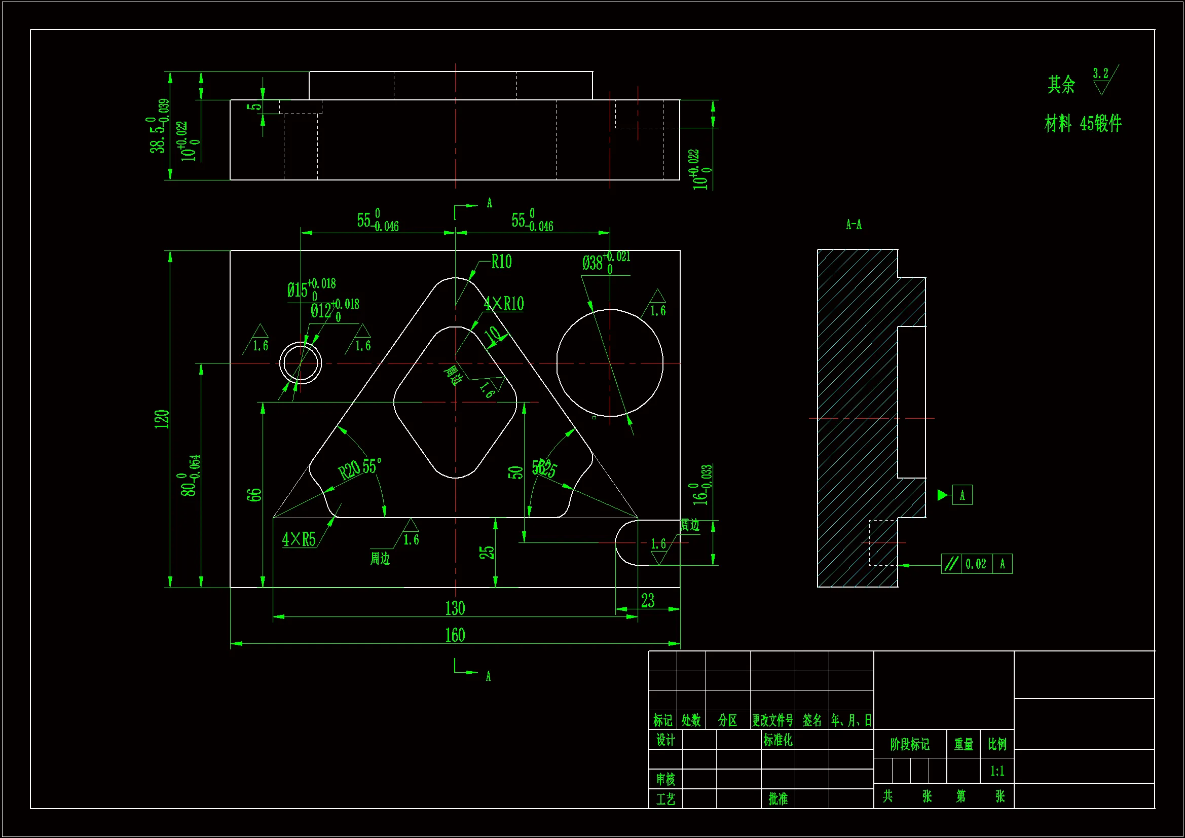 SC115-三角形凸台件的加工工艺及数控编程[含CAD图纸+mastercam三维仿真+说明书]