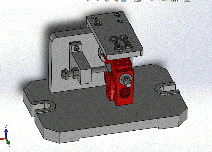 钻夹具三维截图