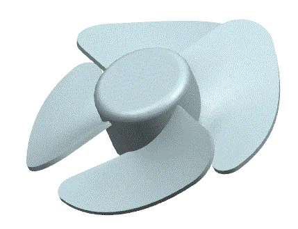 JJ1191-电风扇扇叶塑料模具设计[含UG三维图]