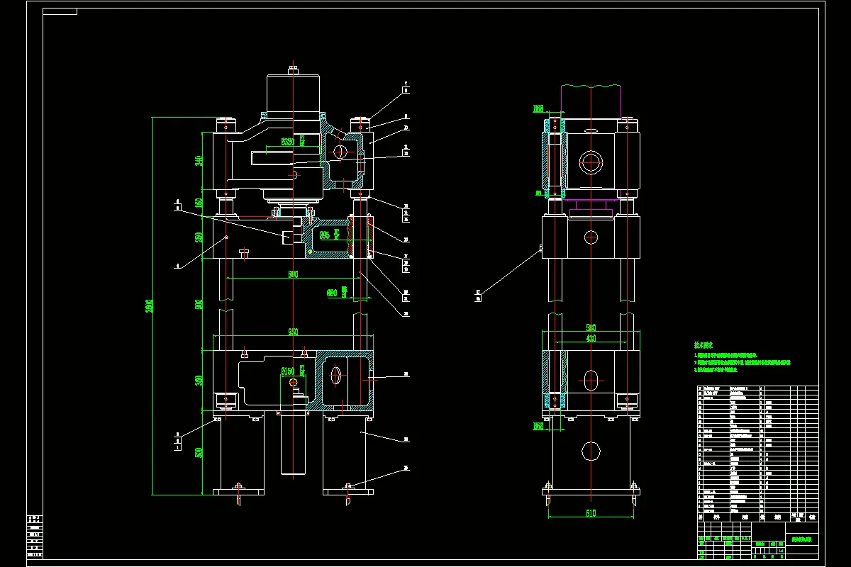JJ1282-三梁四柱式胶合板热压机液压驱动装置系统设计