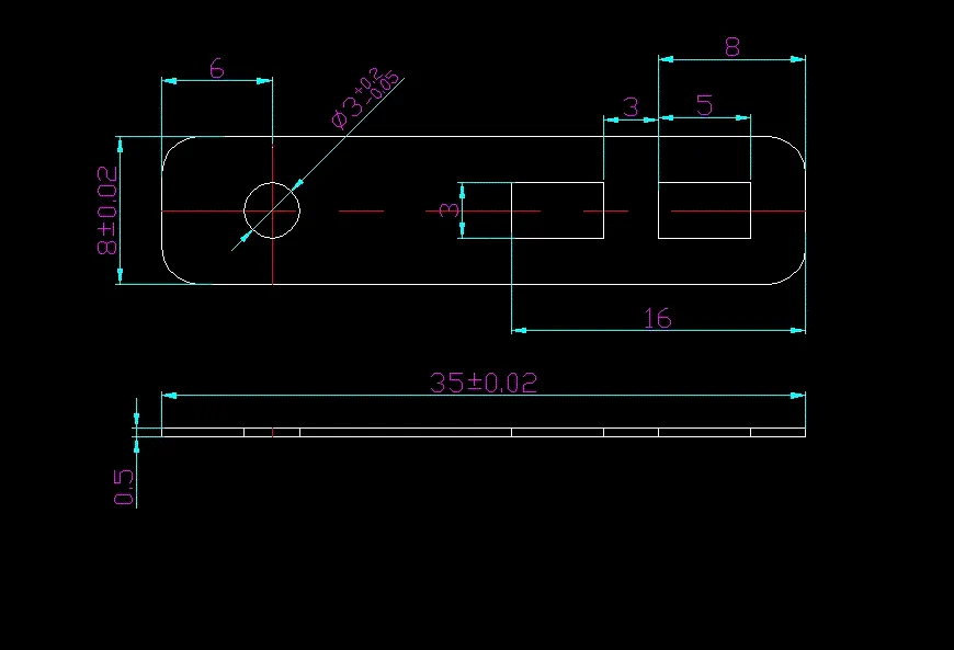 JJ1366-垫板的冲压模具设计-落料冲孔复合模-长35