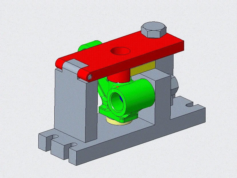 JJ1487-气门摇臂轴支座加工工艺及粗钻φ12孔夹具设计[含Proe三维图]