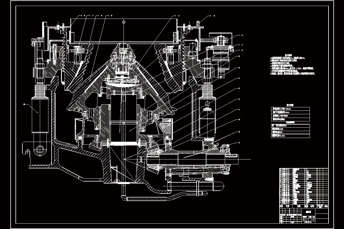 JJ1563-CCS200圆锥破碎机设计及主轴结构优化