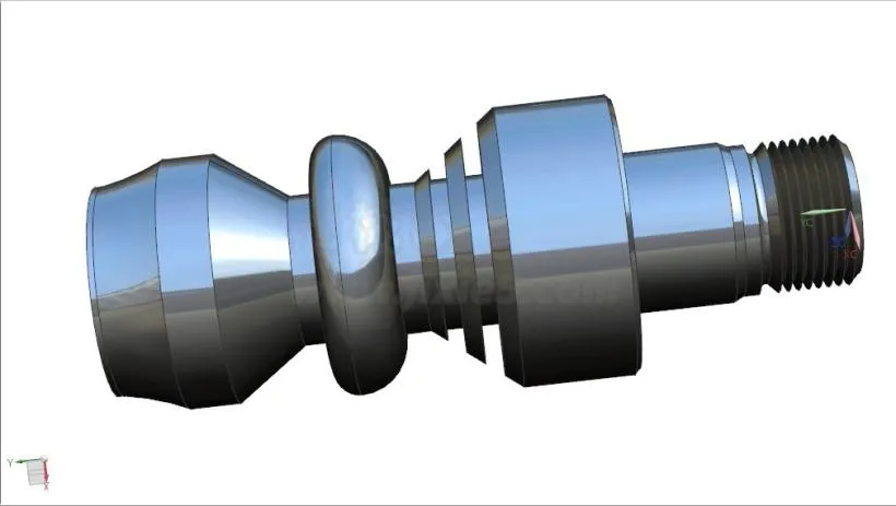 JJ2039-环槽轴零件数控加工及编程仿真斯沃[含UG三维图]长148