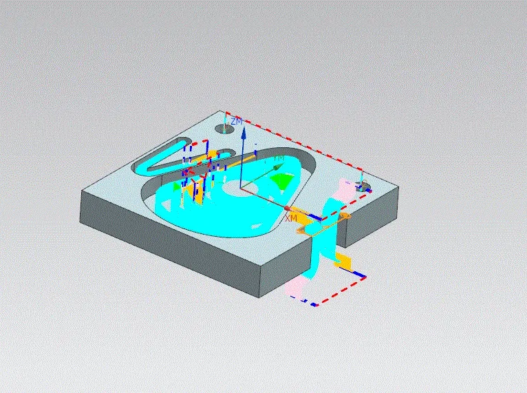 凸板配合件上板加工刀路图